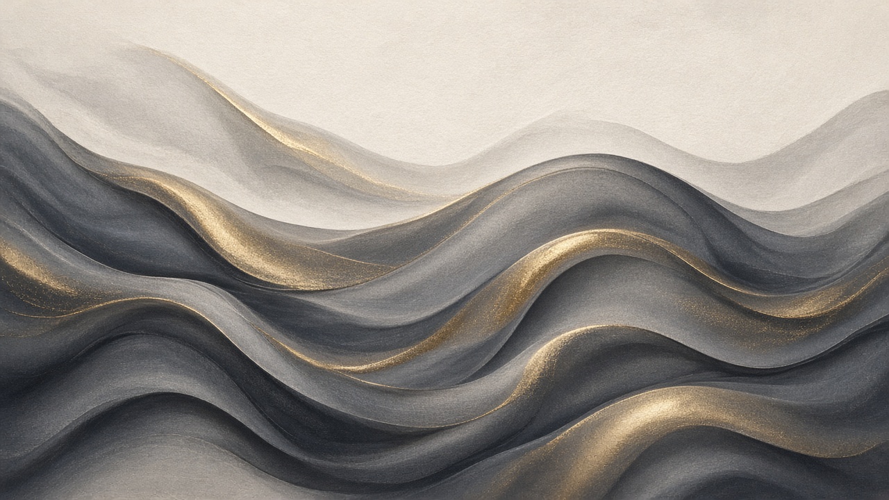 Soft dark-gold textile folds in a quiet Akron massage studio